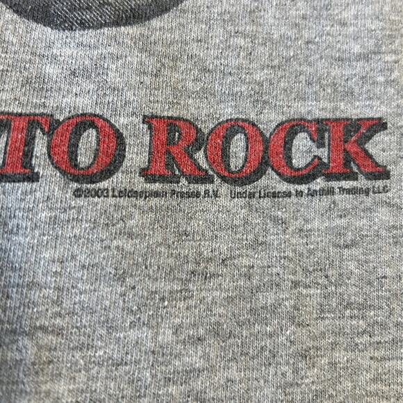 Vintage AC/DC Women’s T-Shirt Size Medium 2003 3/4 Sleeve Baseball Style - Picture 4 of 10